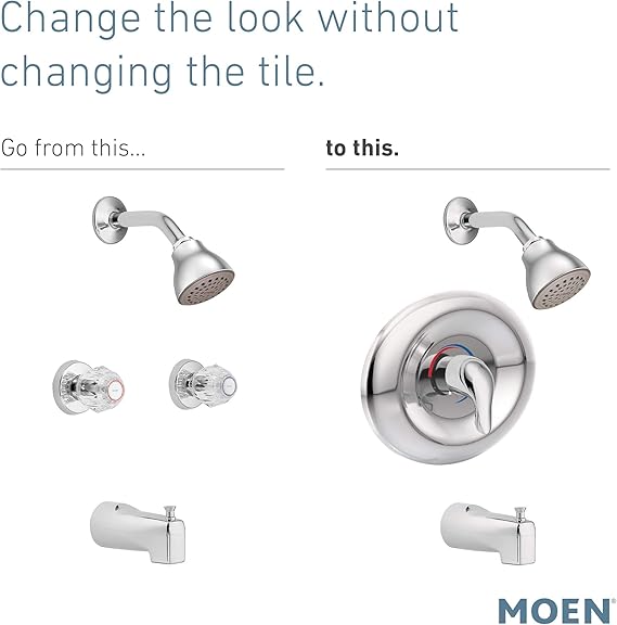 Moen Tl2369ep Chateau Posi Temp Eco Performance Shower Trim Kit Valve Required 1 Chrome Bathtub And Showerhead Faucet Systems Amazon Com
