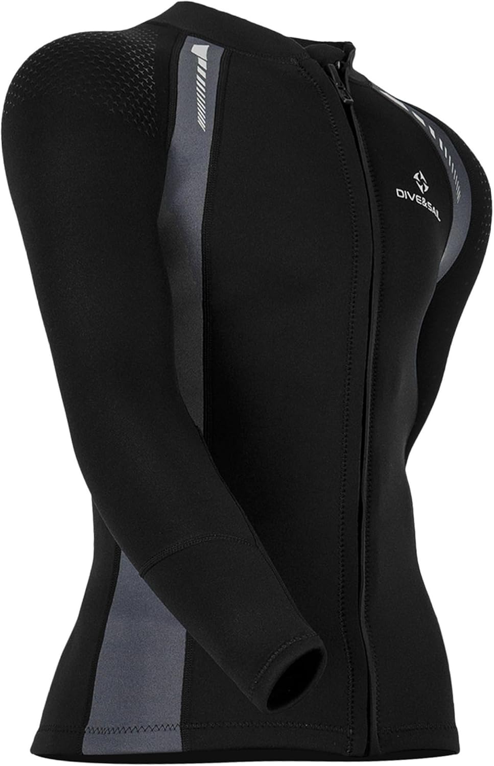 Adult Male Mm Neoprene Wetsuits Shirts Long Sleeve Zip Up UPF Jacket Rash Guards Top