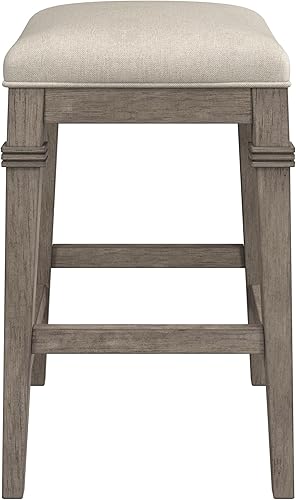 Miniatura 12 de Hillsdale Furniture Arabella Taburete de mostrador sin espalda, gris envejecido
