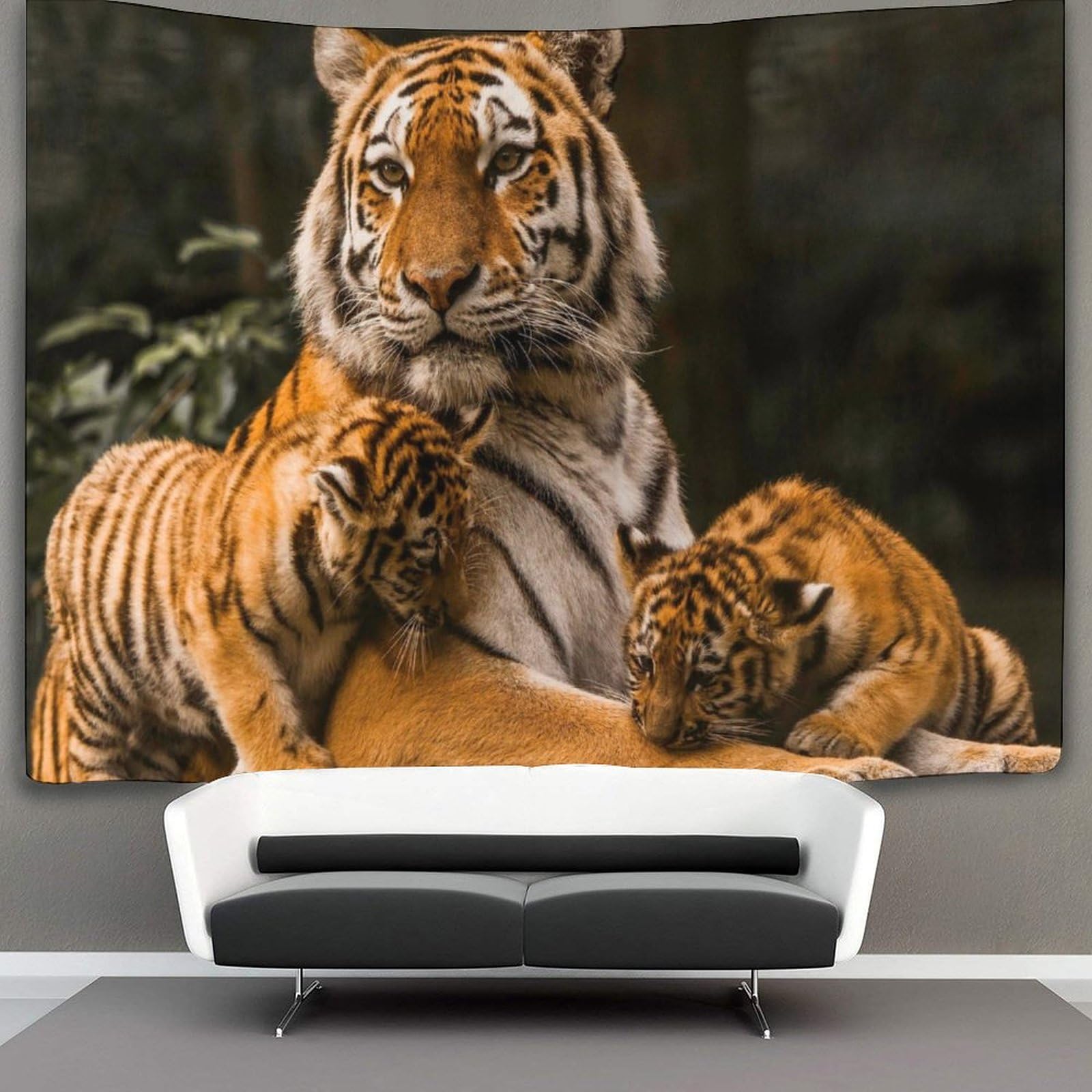 kaiyun Tiger Tapestry Animal Tapestries 3D Wall Hanging Home Decorations for Room 70cmx100cm
