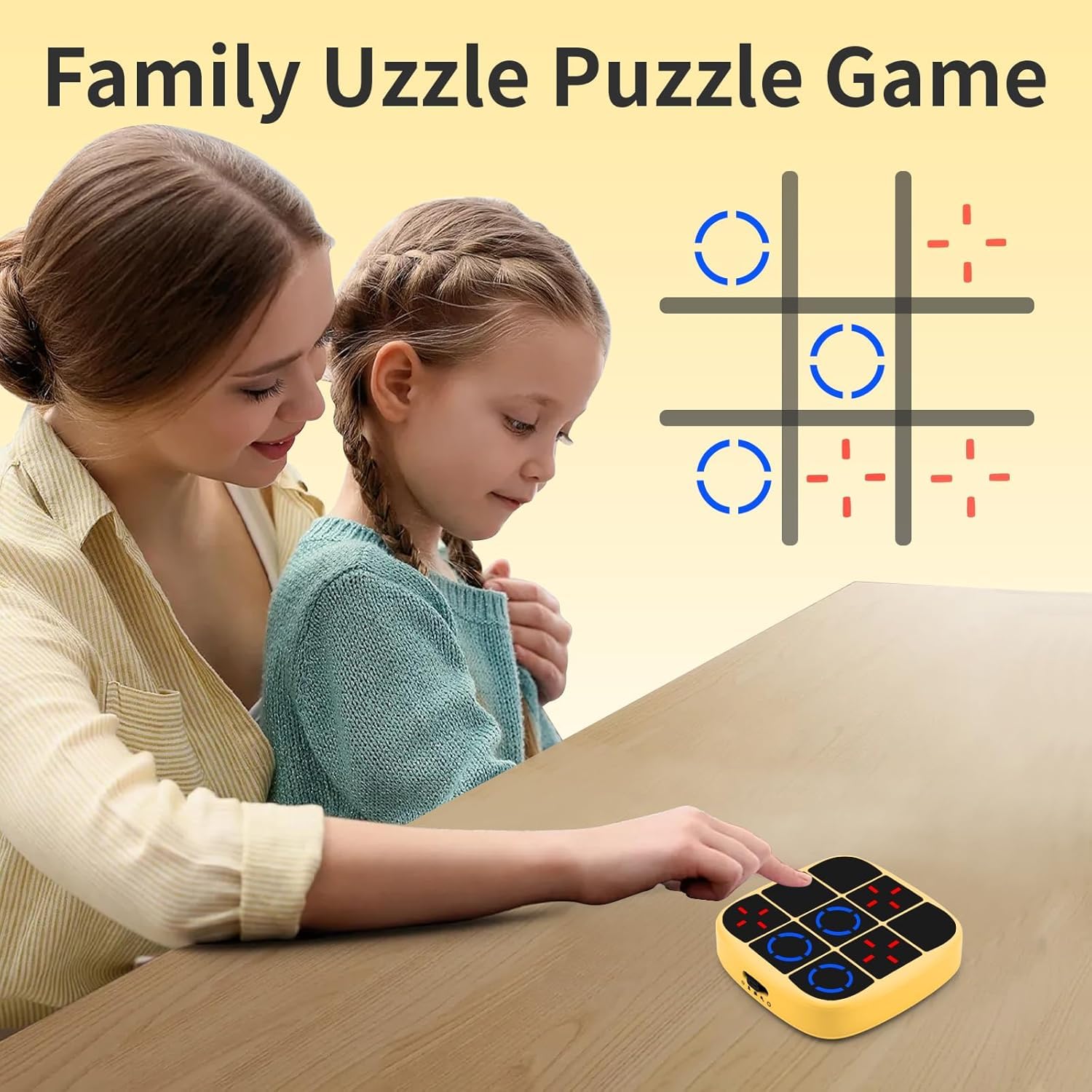 Tic Tac Toe Bolt Game, 4-in-1 Handheld Portable Electronic Toy Rechargeable, Educational Board Games Puzzle for Kids and Adults, Perfect for Travel, Road Trips, and Birthday Gifts - Fun Memory Game - Image 3 thumbnail