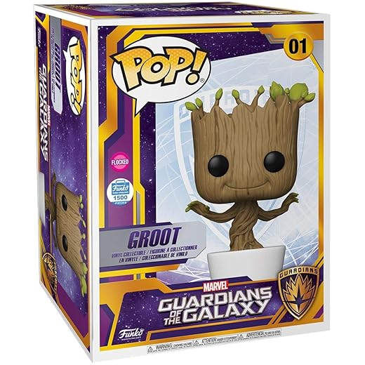 Funko 51285 Pop! Marvel: Guardians Of The Galaxy - Dancing Groot (Flocked Limited Edition Exclusive 18&Quot;) #01