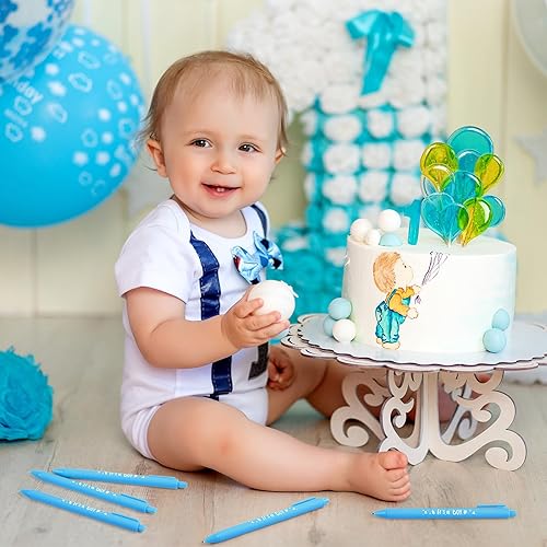 Miniatura 5 de ADXCO 60 bolígrafos de baby shower con texto en inglés "It's a Boy" de 0.039 in con tinta negra, bolígrafos retráctiles de escritura para invitados,