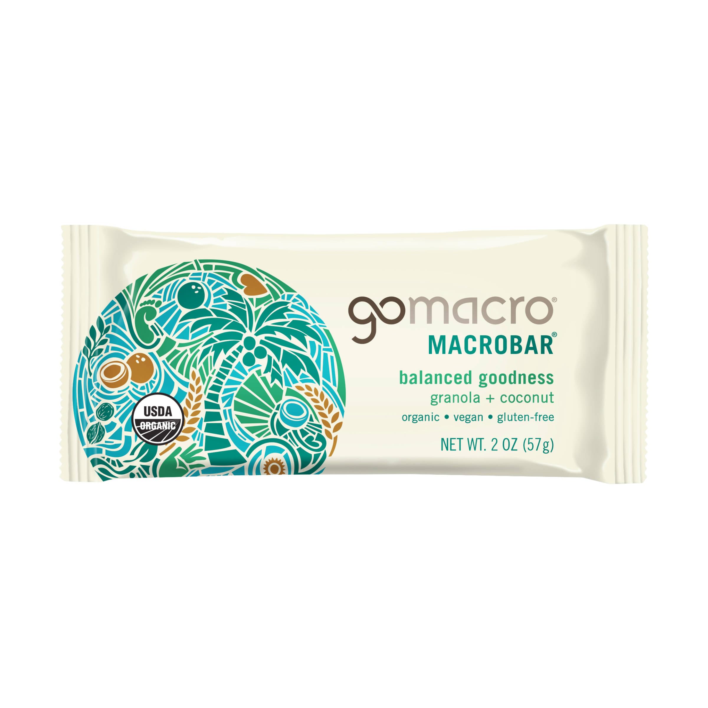 Gomacro Organic Macro Bar, Granola with Coconut, 2 oz