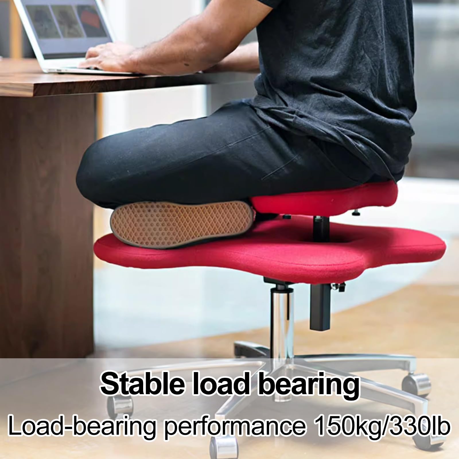 Funrautz Kniestuhl Mit Schaukel-Funktion - Ergonomischer Hocker Für Bessere Haltung & Weniger Rückenprobleme