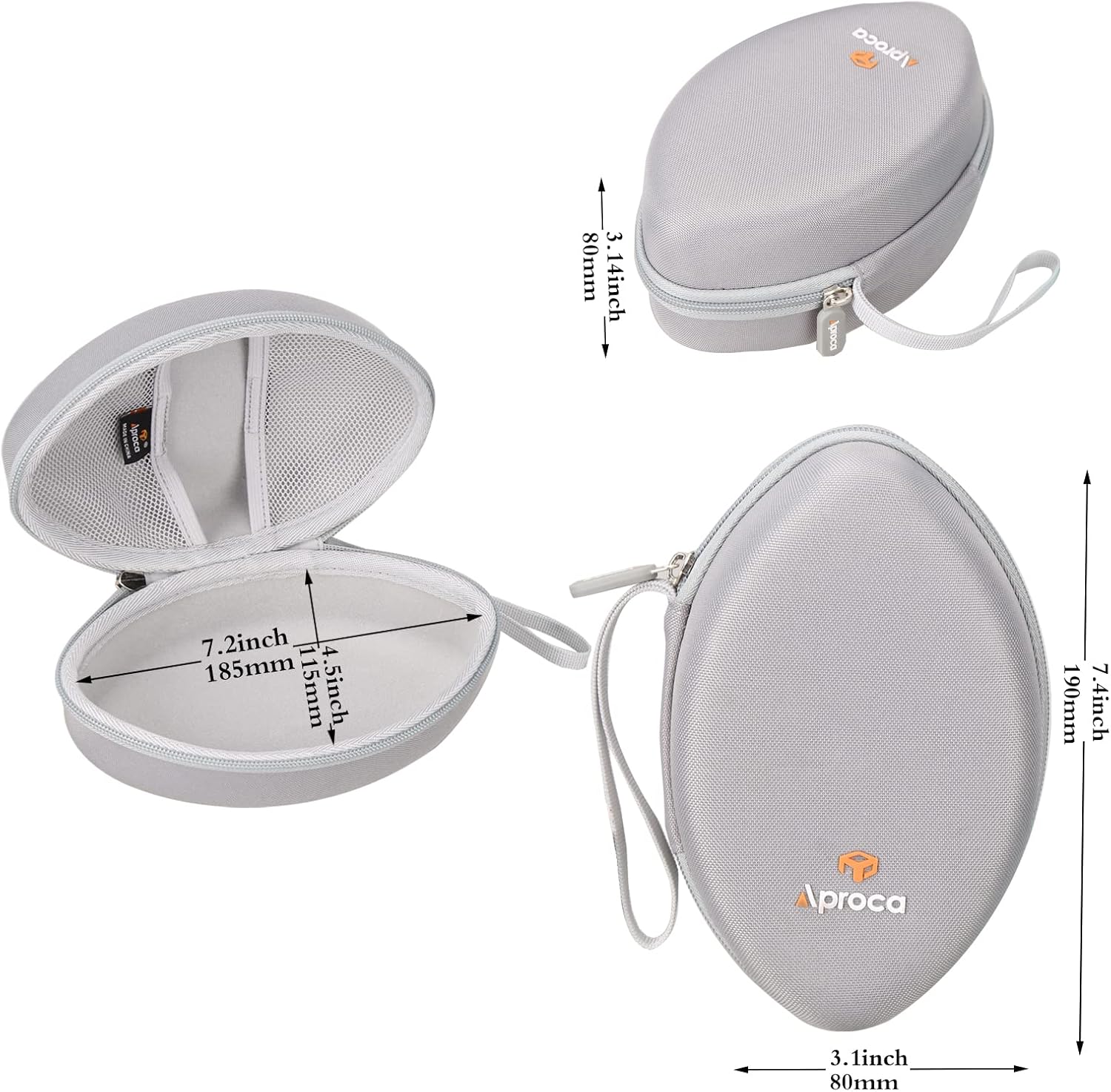 Aproca Headphones Case Compatible with Skullcandy Crusher/Artix CL750 / AILIHEN C8 Over-Ear Wireless Bluetooth Headphones and Accessories (Case Only)-Grey - Image 6