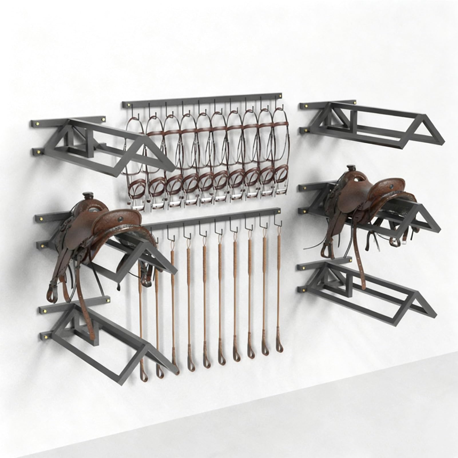 Soporte de pared con capacidad de 250 libras para almacenamiento y organización de equipos de caballos
