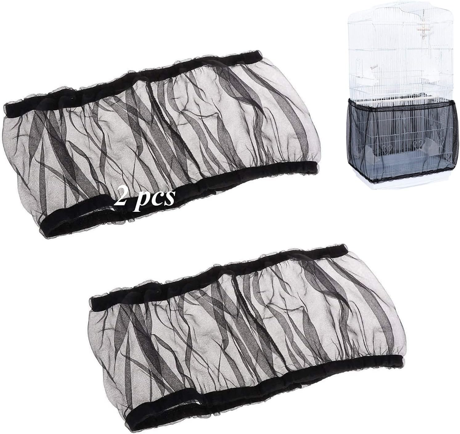 Hamiledyi 2 pcs Large Bird Cage Cover Seed Catcher