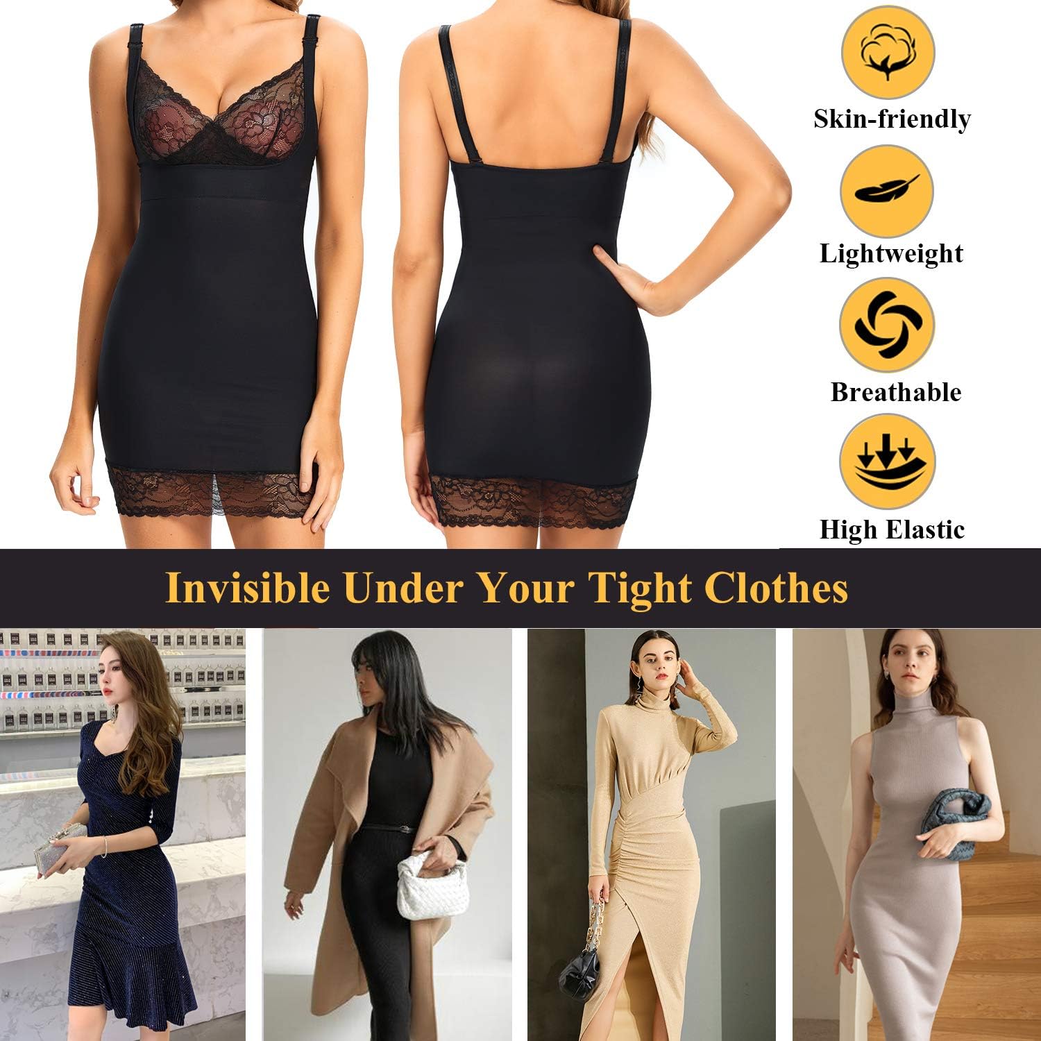 Body control slip dress Outlet