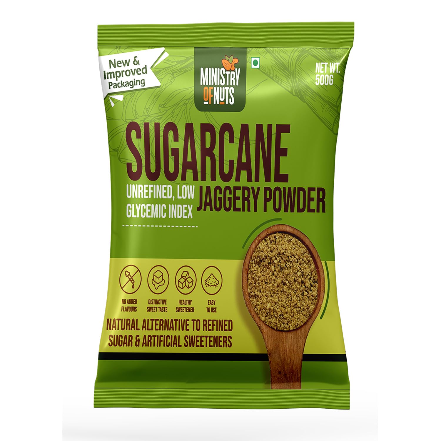 Ministry Of Nuts Sugarcane Jaggery Powder (500g) Traditional Sweetener/Additives and Preservative Free/Gur Powder/Chemical Free Sugar (B0D1491PQJ) Amazon Price History, Amazon Price Tracker