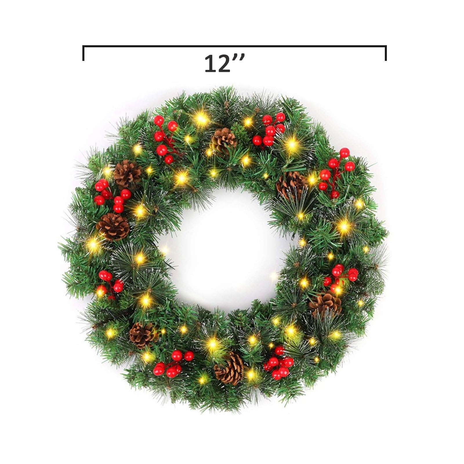 Amazon.com: Generic 12 Inch Christmas Wreath, Christmas Wreath for