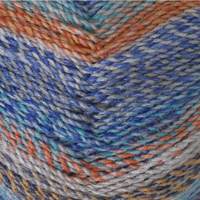 James C Brett Marble Chunky Yarn – 200g Ball of Supersoft Acrylic Knitting & Crochet Wool – Create Fast, Cosy Garments with a Beautiful Marbled Effect (Blue Mountain River)