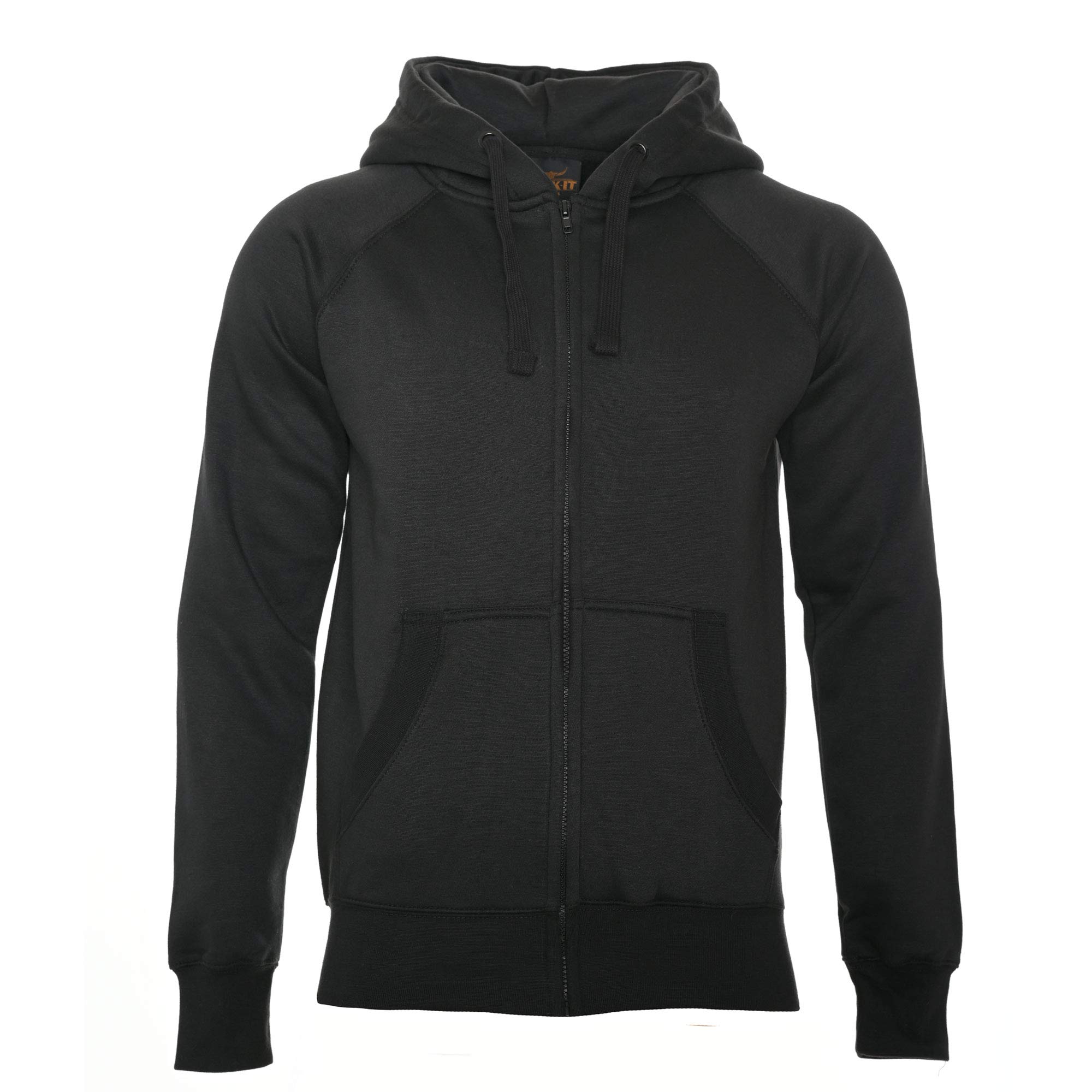 Sweat à Capuche Zippé Homme ROCK-IT Premium Slim Fit - Coton Lourd, Poches, Capuche Ajustable