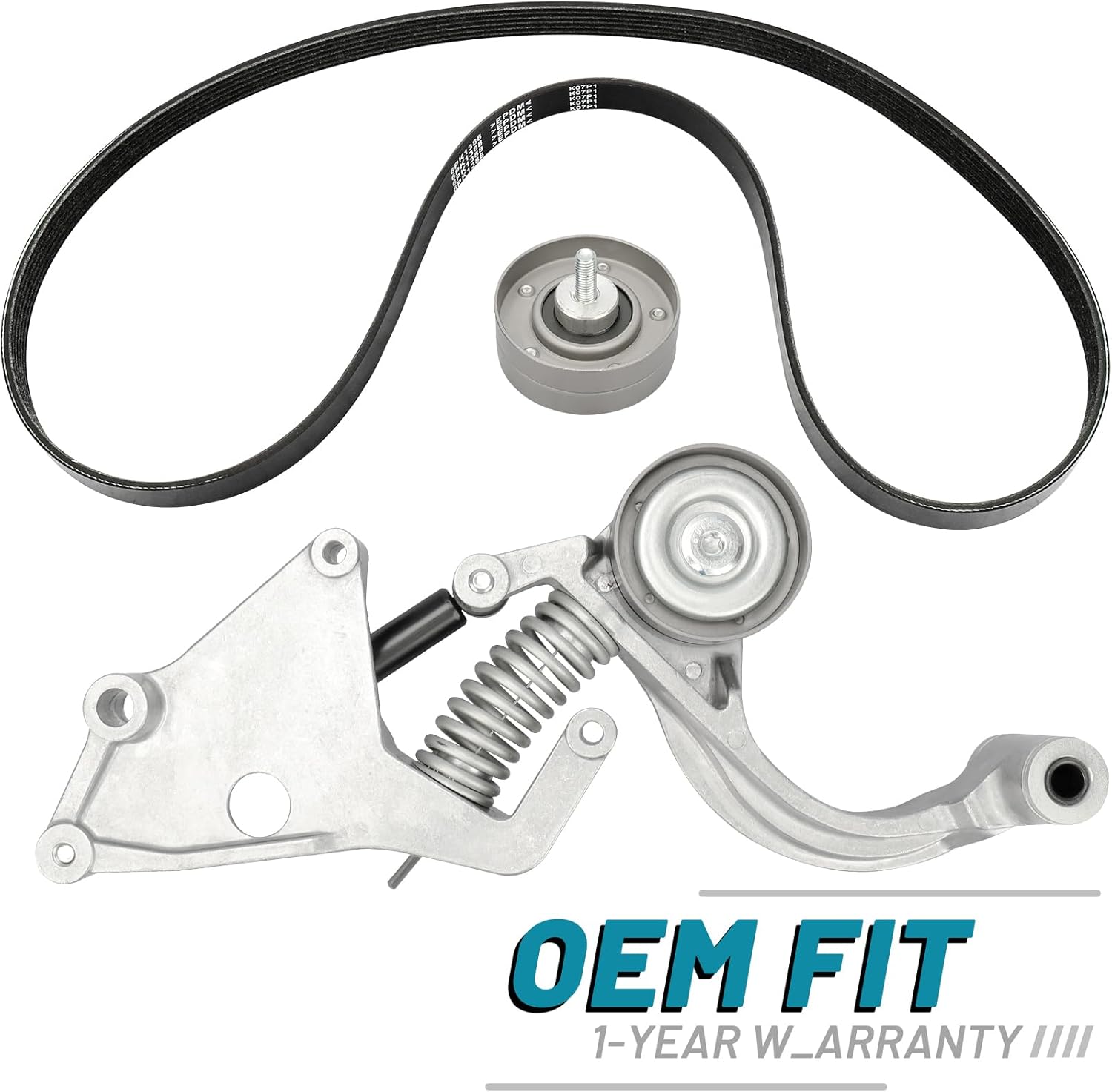 IRONTEK 11287509476 Serpentine Belt Tensioner with Pulley Kit fit for Mini 2002-2008 Cooper #11288620210 38404 49387
