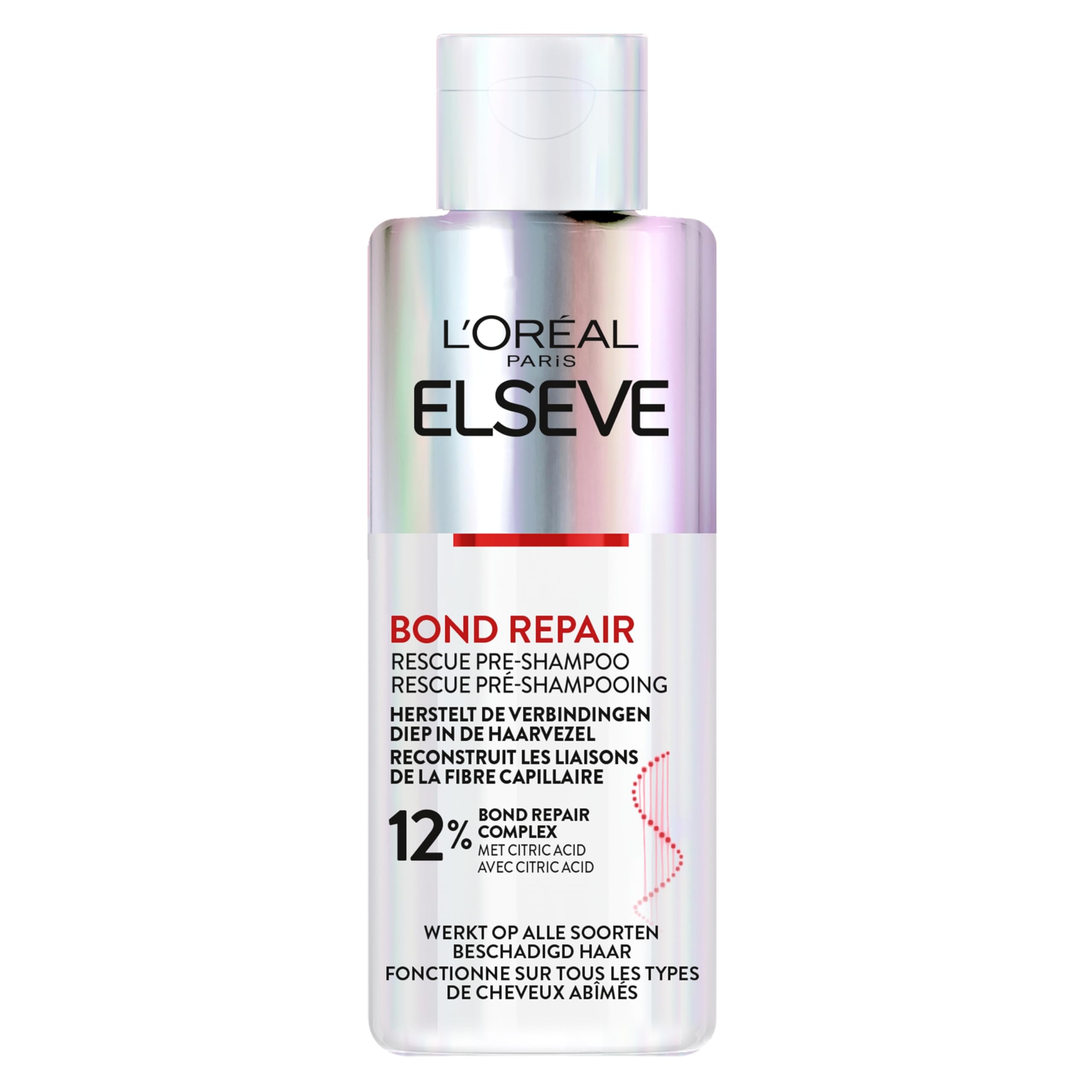 L'Oréal Paris Elvive Bond Repair Pre-Shampoo, Rescue Routine of Deep Reconstruction, Repair Treatment for Damaged Hair, 98% Less Break