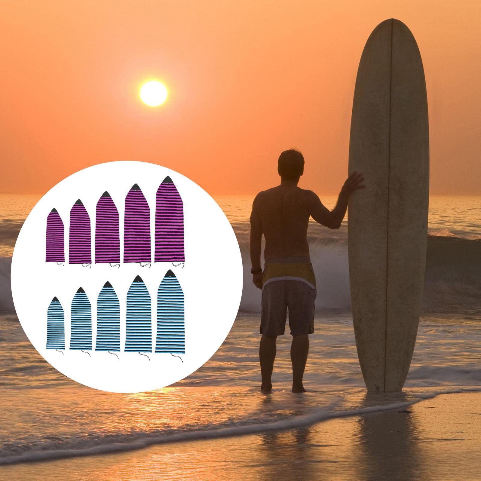 sup Tasche Board Bag Surfboard-Sockenhülle, ideal für lokale Ausflüge an den Strand, passend und dick, gepolsterte Spitze Nase Surfboard Tasche Cover(Red 6.3ft)
