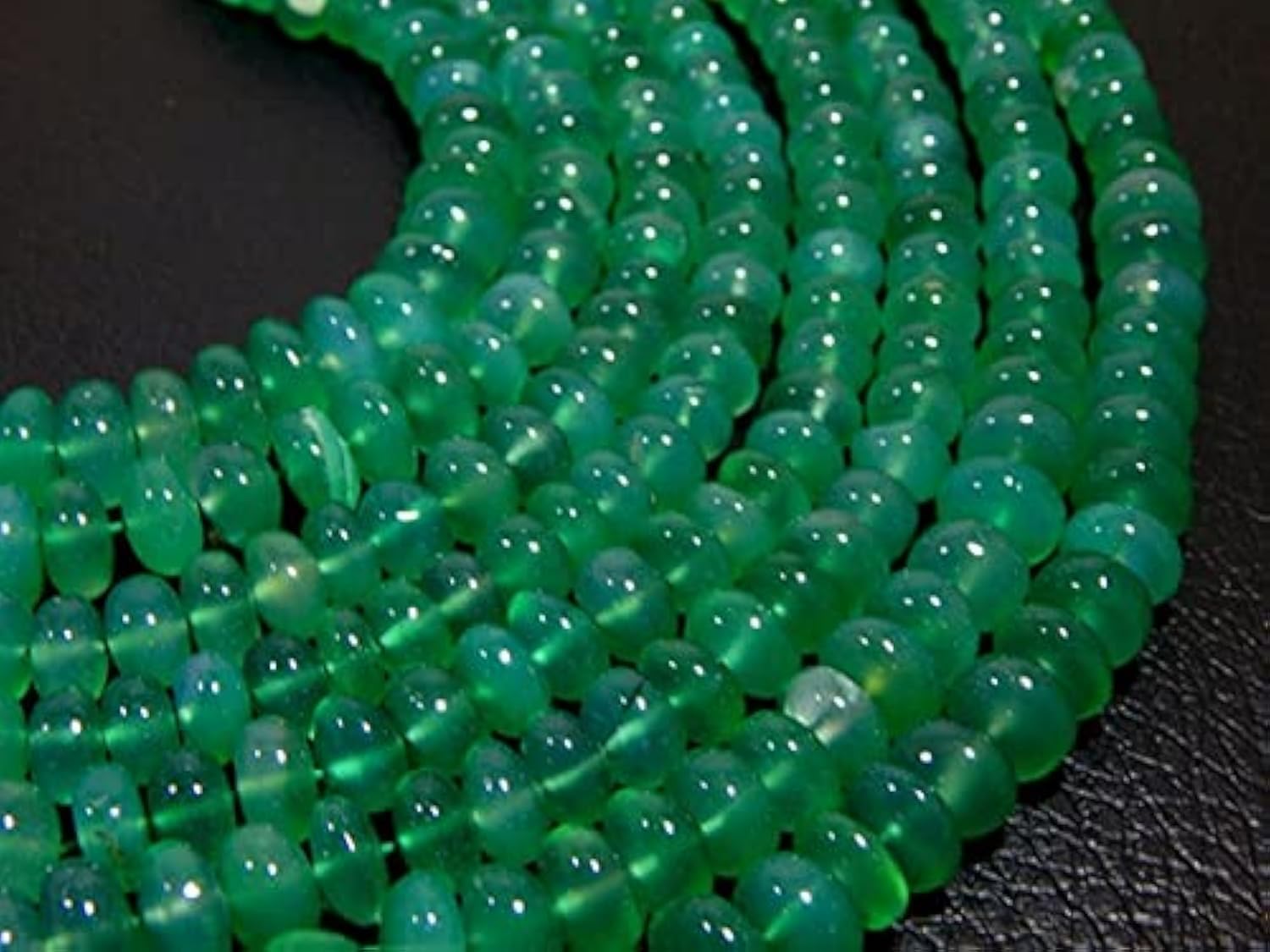 Perles en onyx forme rondelle 12x8 mm pour fabriquer un collier