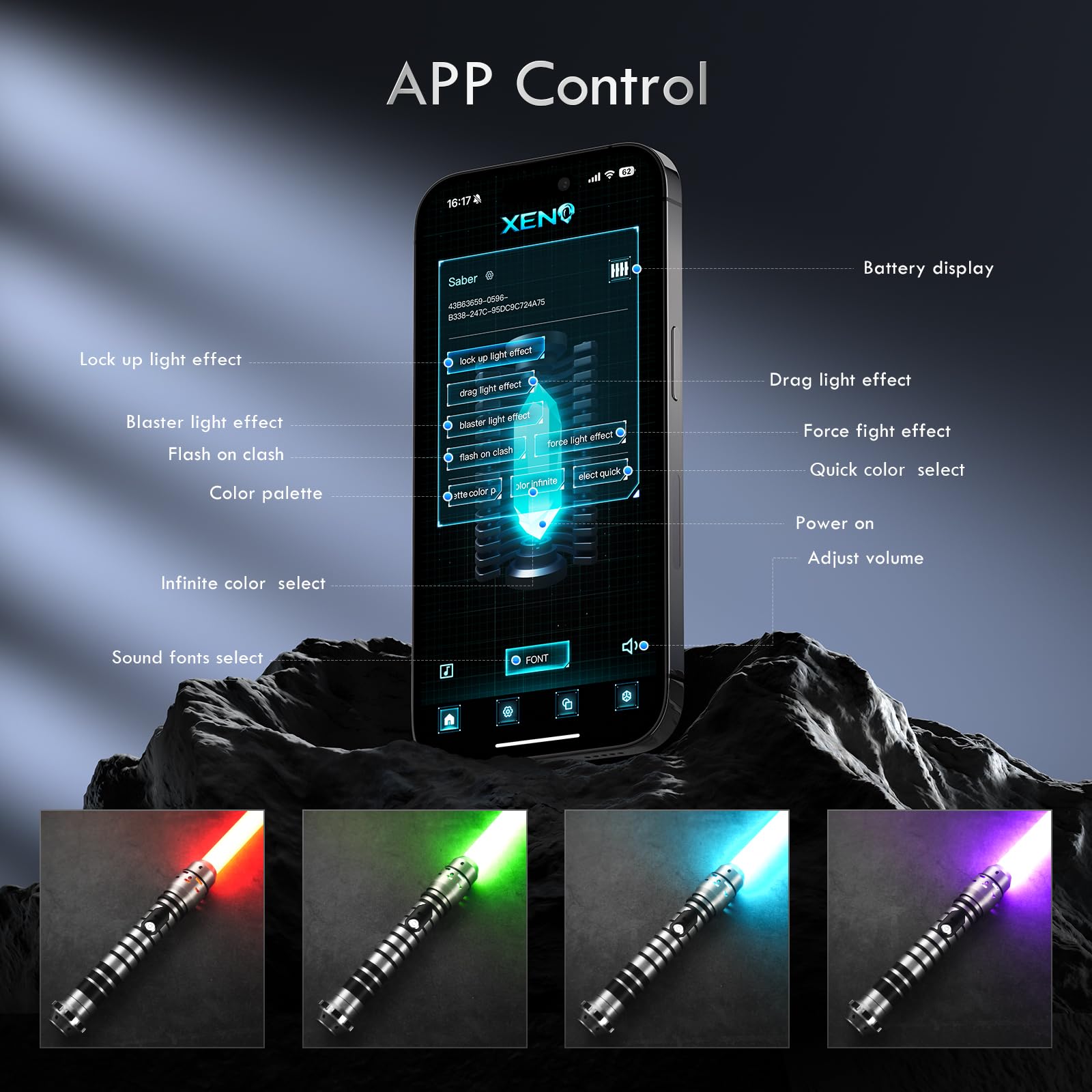 DAMIENSABER 青と赤のライトセーバー DamienSaber® Lightsabers - Buy Heavy Dueling Sabers with