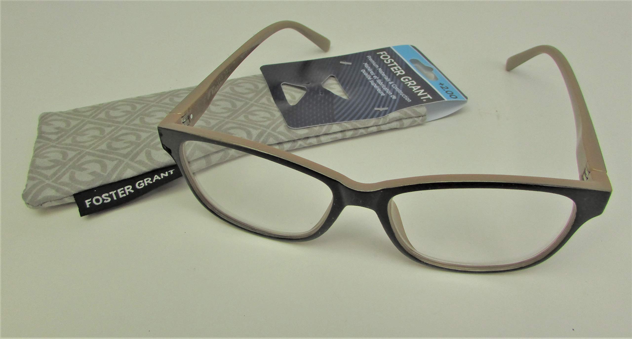 Foster Grant Kinsey Women's Premium Black Reading Glasses (2.75)