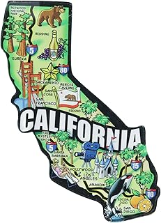 California State Acrylic Magnet – Scenic Travel Souvenir, 4 x 2.5 Inches