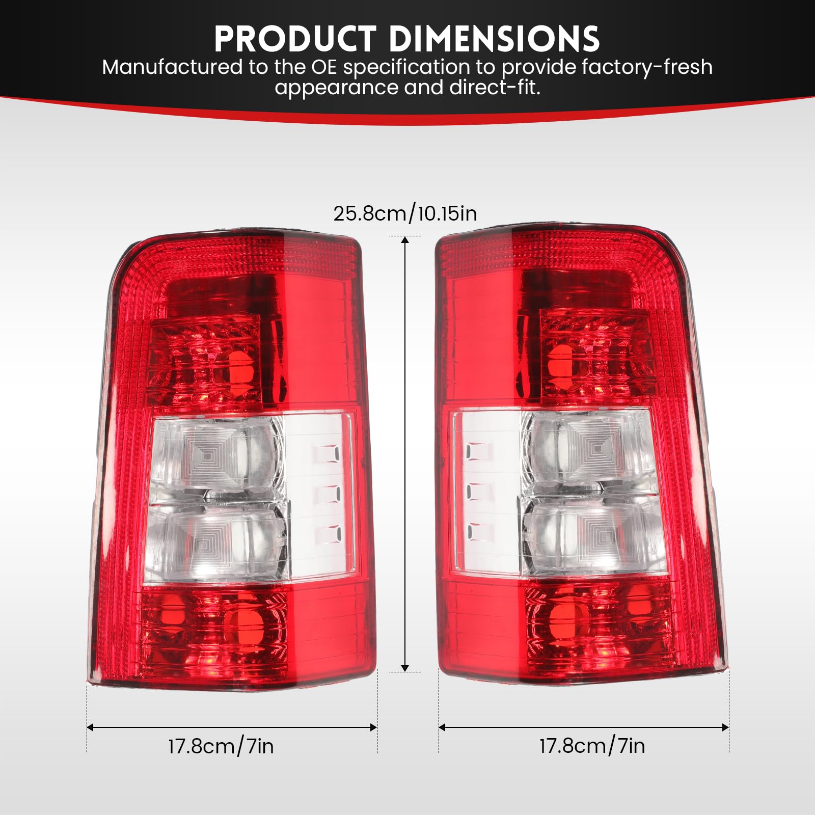 Juego de Faros Traseros Completo para Peugeot Partner Citroën Berlingo 1996-2008 OE 6350CY 6351CX, Faros Izquierdo + Derecho