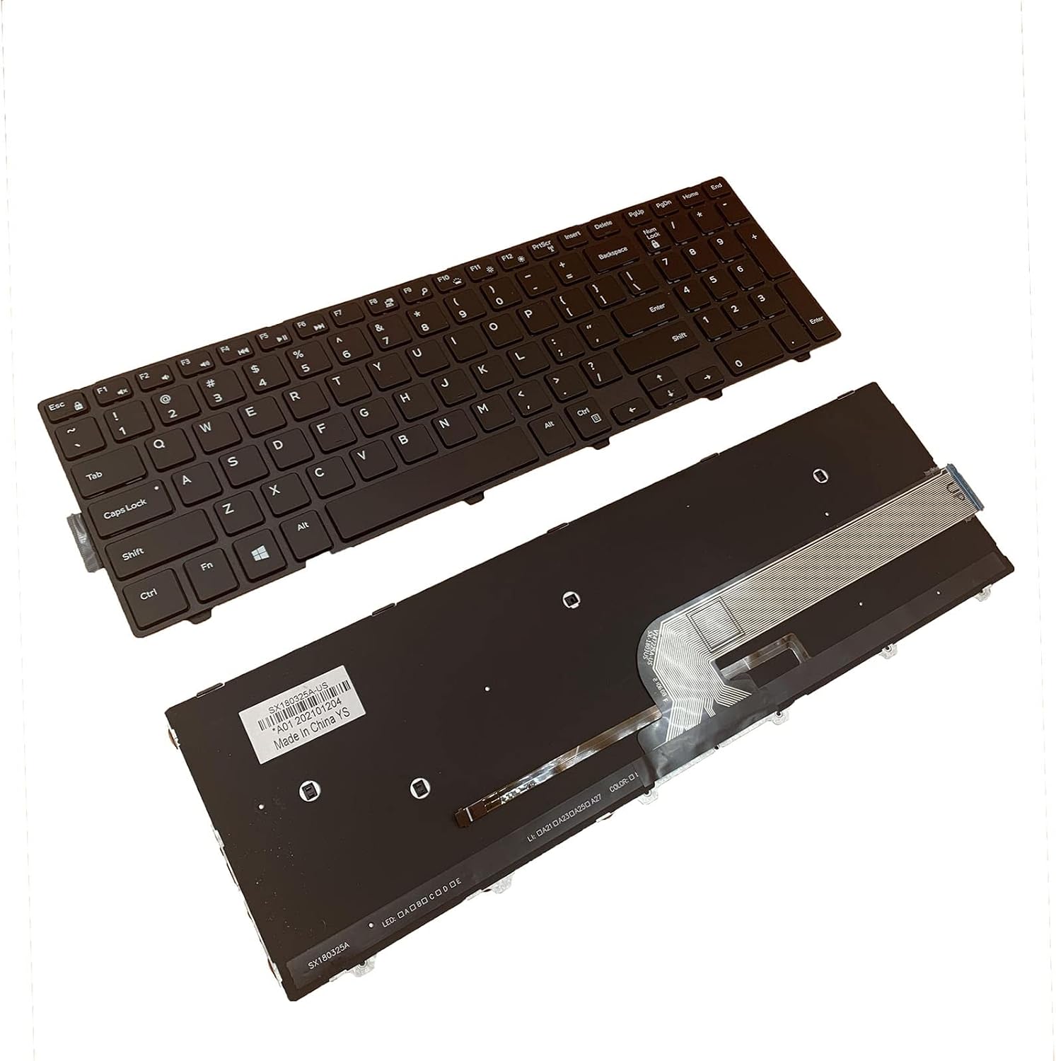 Laptop Replacement US Layout Whith Backlight Keyboard for DELL Inspiron 15 5000 Series 5542 5543 5545 5547 5548 5552 5557 5558 5559, 15 3000 Series 3541 3542 3543 3552 3553 3558 3559