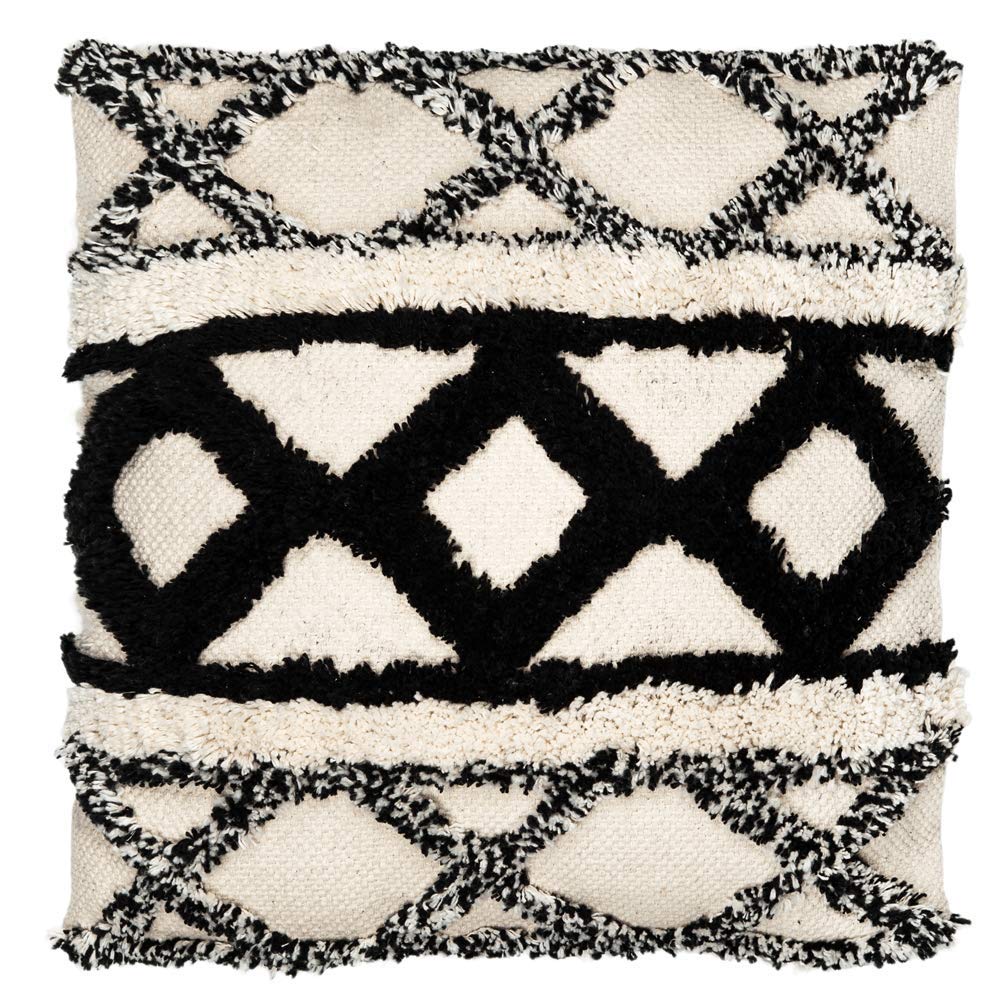 Sass & Belle Black, Cream, Scandi Boho Cushion Cover
