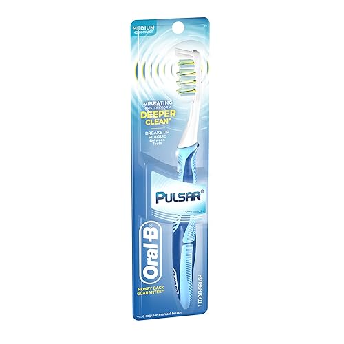 Oral-B Pulsar - Cepillo de dientes mediano, 1 unidad (paquete de 3), los colores pueden variar