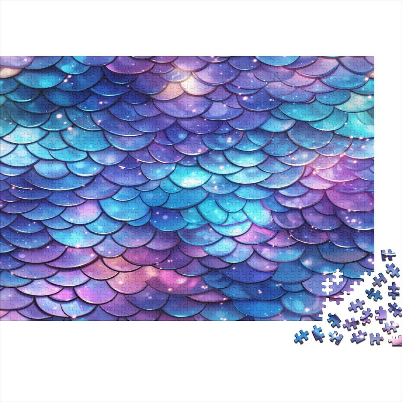 Fish Scale Puzzle 1000 elementów, 1000 sztuk puzzli dla dorosłych, układanki 1000 elementów, puzzle dla dorosłych dla dorosłych puzzle dla dzieci klasyczne puzzle 1000 sztuk (75 x 50 cm)