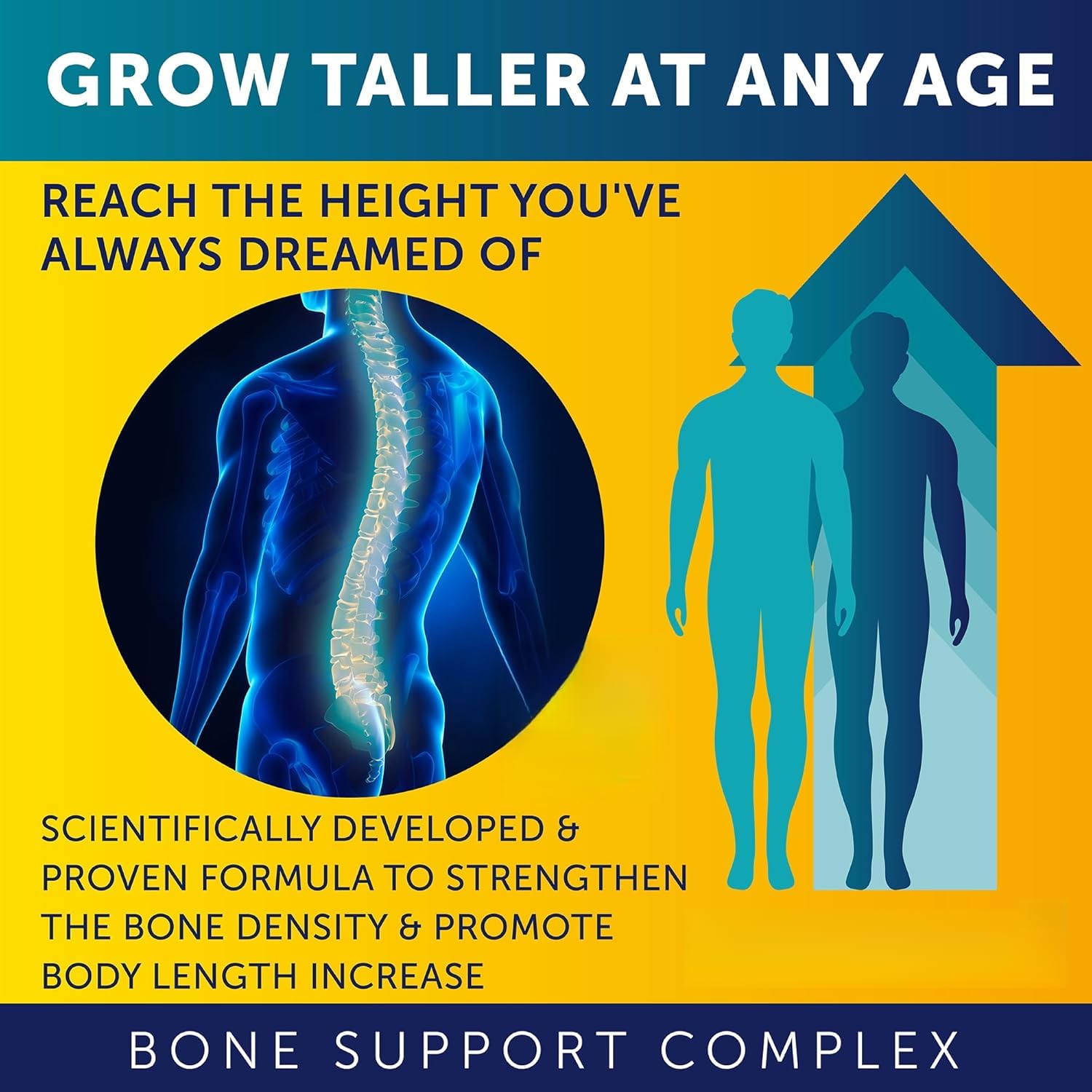 Growth Nutrition (paquete de 2) - Promueve el crecimiento corporal | Apoya el crecimiento mientras duerme - Apoya la salud de las articulaciones y los músculos