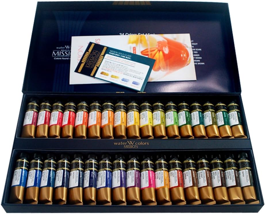 Mission Gold Water Color Set, 34 Colors