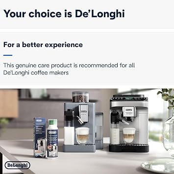 De'Longhi Original Eco MultiClean DLSC550 süt sistemini temizlemek için tam otomatik kahve makineleri için temizleme maddesi, dış yüzeyler ve kahve makinesinin tüm çıkarılabilir parçaları için de etkilidir, 250 ml