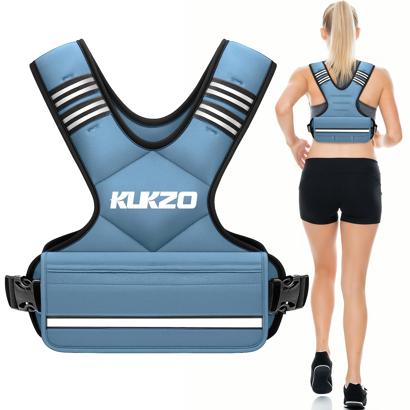 Adjustable Weighted Vest Woman Men 6-12lb 12-18lb 20-32lb Weight Vest with 6 Ironsand Weights for Strength Training Rucking