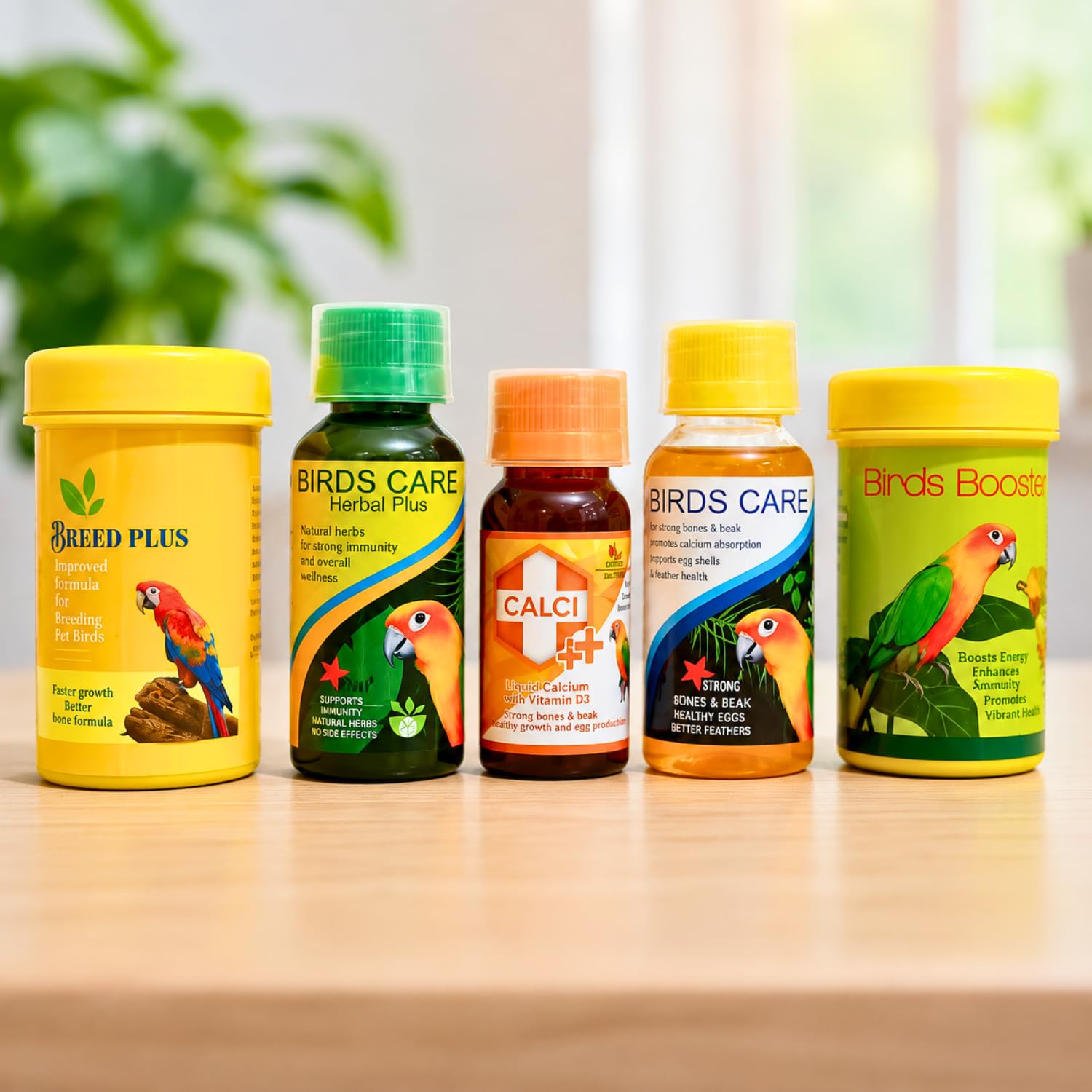 VAYINATO® Bird Care 5 In 1 Combo For All Your Pet Birds (Birds Care, 60Ml + Birds Care Herbal Plus, 60Ml + Calci Plus, 30Ml + Bird Booster, 50G + Breed Plus, 50G) by Petzlifeworld-picture-25