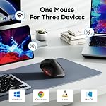 TECKNET Ergonomic Mouse, Wireless Bluetooth Vertical Mouse, 4800 DPI High Optical Tracking, 2.4GHz with USB A Receiver, 6 Adjustable DPI Levels, Silent Computer Mouse for Laptop PC Windows, Black