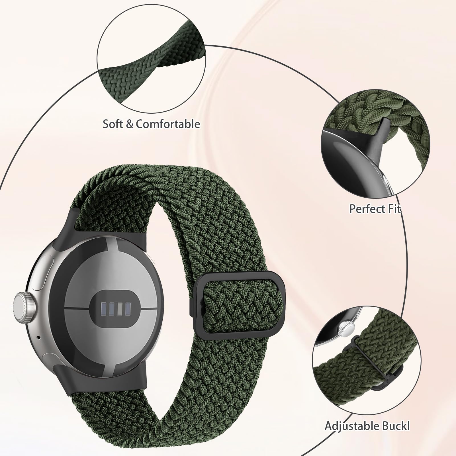 Amazon.co.jp: [SOLOLUP] 【二枚入り】 pixel watch バンド 