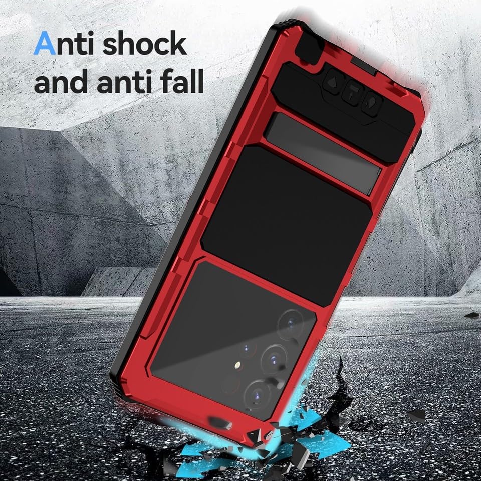 Coque silicone rigide Samsung S26 rouge métal avec structure blindée - 4
