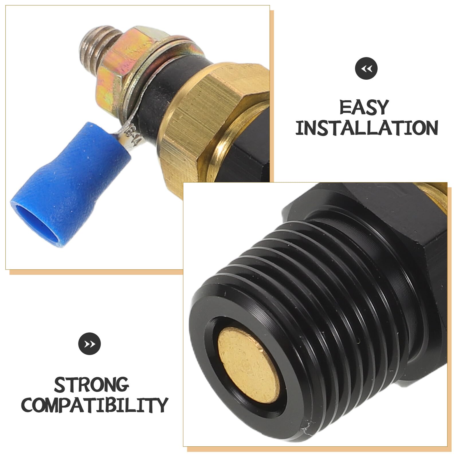 NOLITOY Sensor de Temperatura del Refrigerante del Coche con Tornillo Repuesto para Motor Compatible con Civic Resistente al Calor y Duradero Compatible con Sistema de Control del Motor