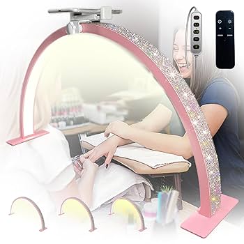 zyiesrsq Half Moon Light for Nail Desk, Half Moon Nail Lamp