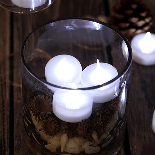 Miniatura 6 de AGPtEK Velas de té, paquete de 24 velas LED sin llama, funciona con pilas, velas sin parpadeo, de larga duración para boda, vacaciones, fiesta,
