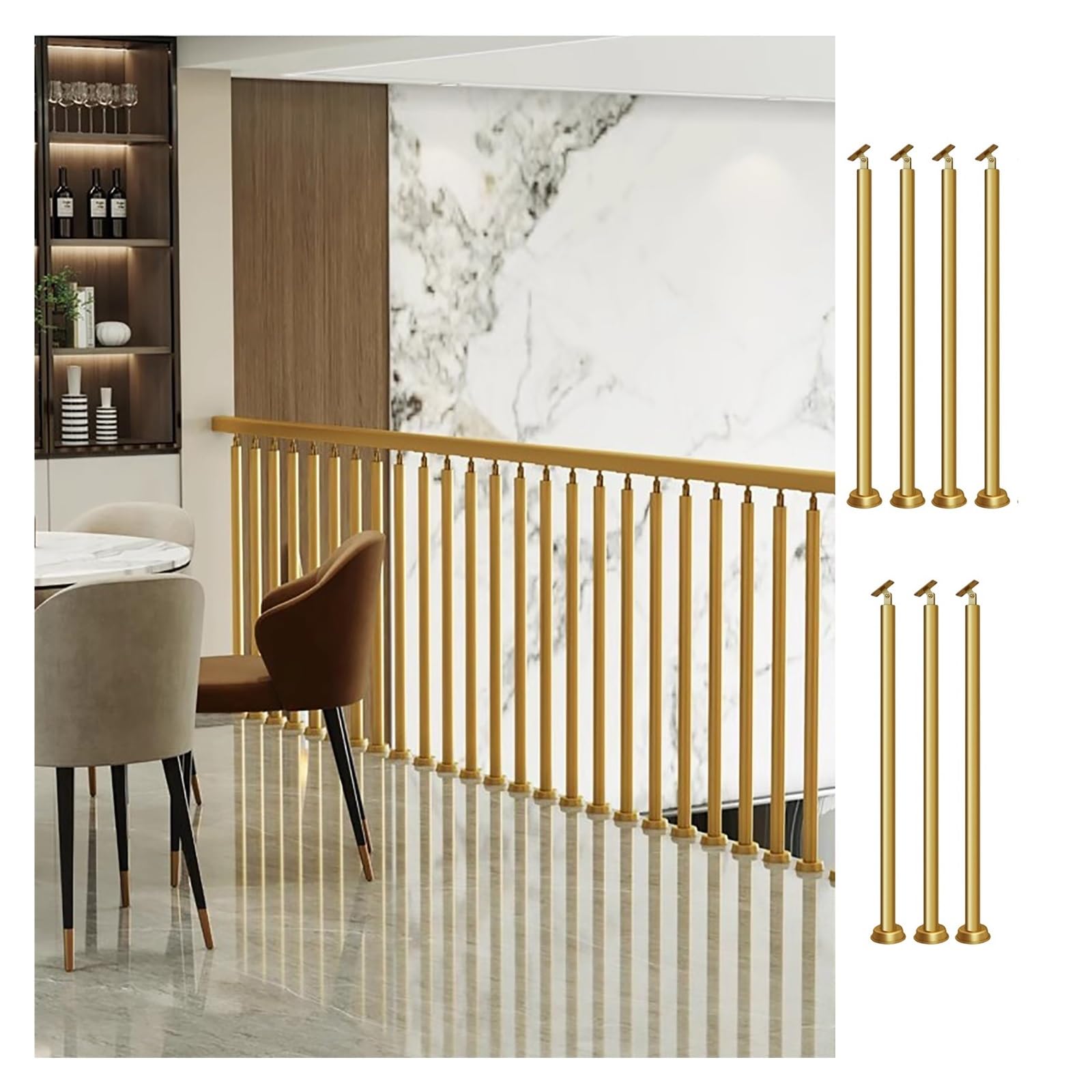 Broches d'escalier réglables en métal pour corriger l'angle d'une rampe