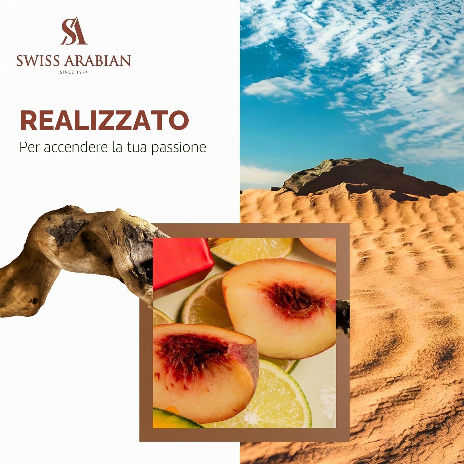 Swiss Arabian Shaghaf Oud Ahmar Eau de Parfum Unisex 75ML – Un decadente caldo gourmand ambra con bergamotto piccante e frutta matura – Un profumo lussuoso e seducente