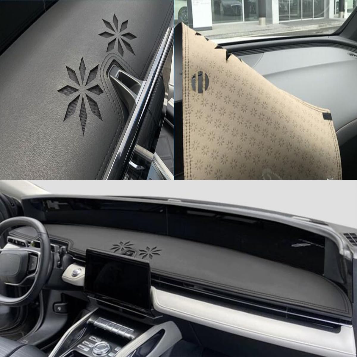 Black Leather Style Car Dash Mat Dashboard Cover Dash Panel Interior Console Pad Compatible for Lincoln Nautilus 2024 2025