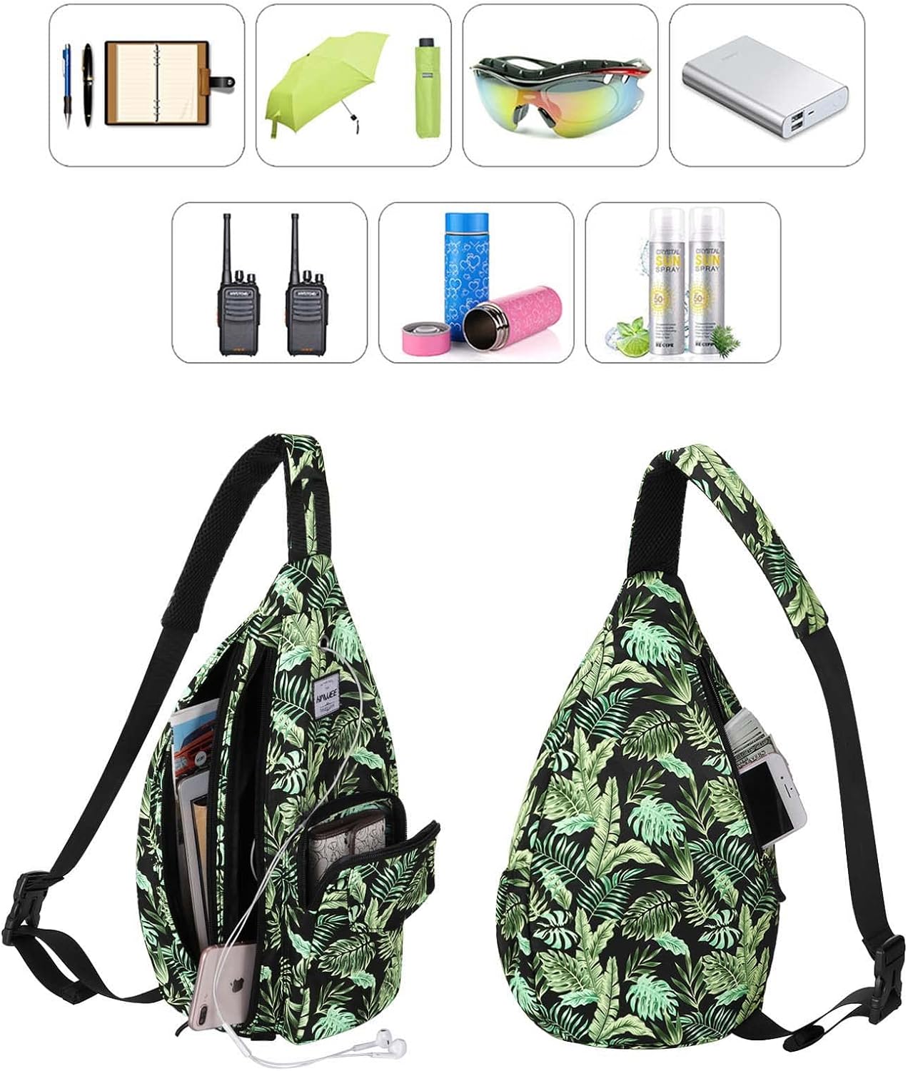 Backpack Sling for Women Anti-Water Crossbody Bag Inclined Adjustable Pack | Casual, Adjustable Strap, Water Repellent, for Travel/Sport