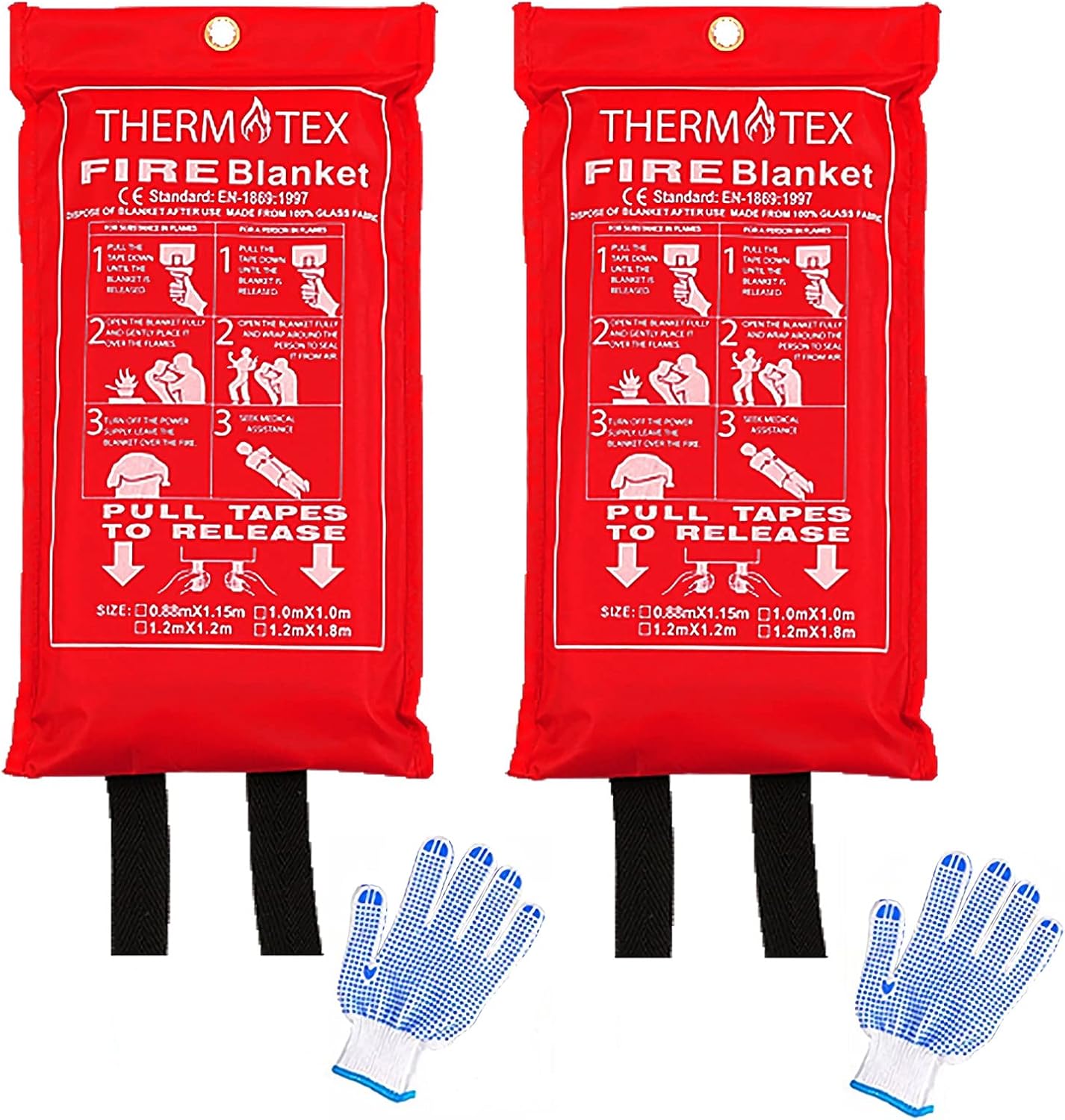 Fire Blanket for Home 40''x40'', 2 Pack Fire