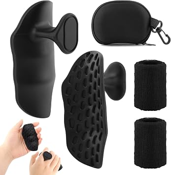 Weight Lifting Grips, Rubber Workout Grip for Hand Protec-Tion Ant-i-Slip Gym Workout Grips with Wristbands for Dumbbell Gripper, Training, Exercise