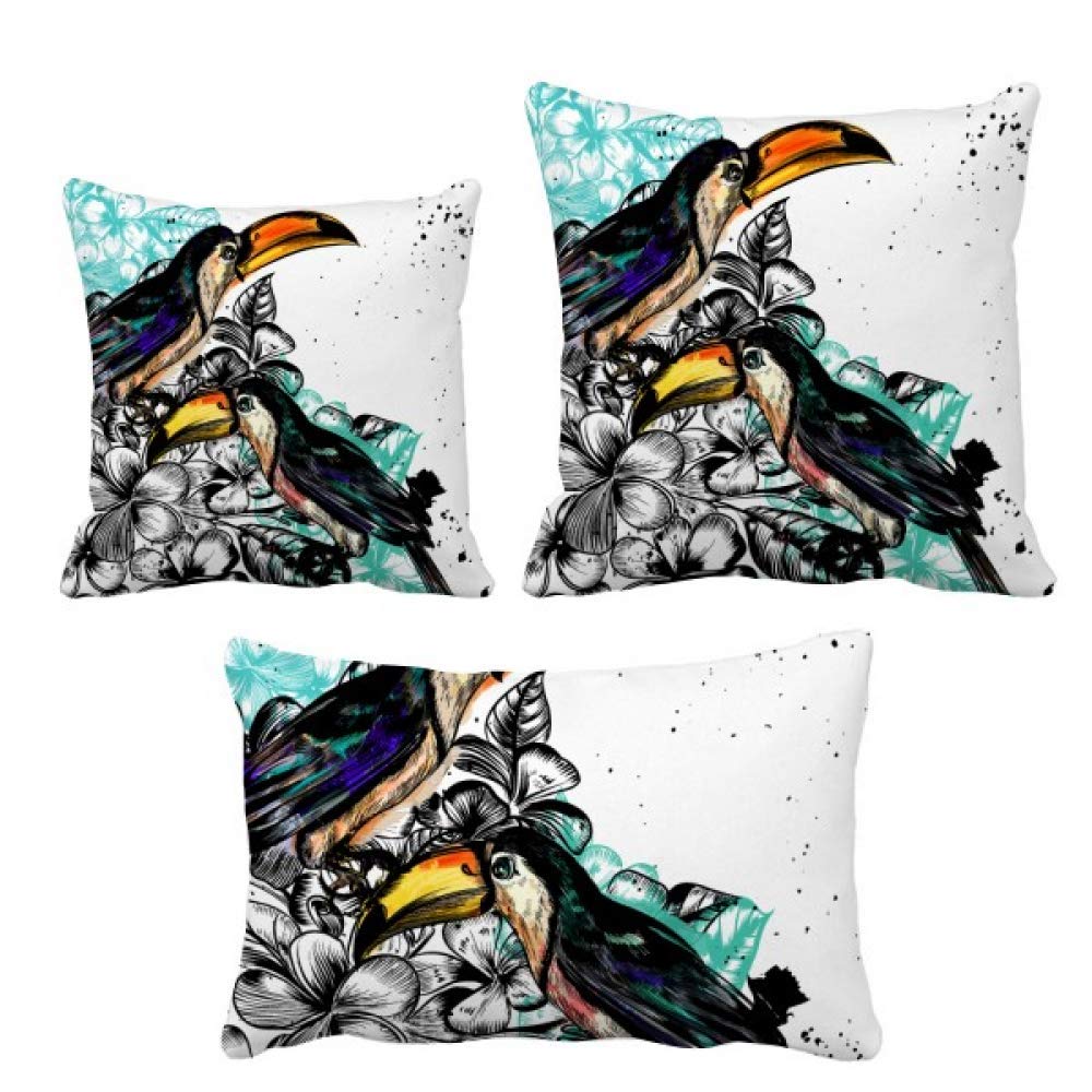 Coussins oiseaux tropicaux un cadeau de décoration original pour sofa
