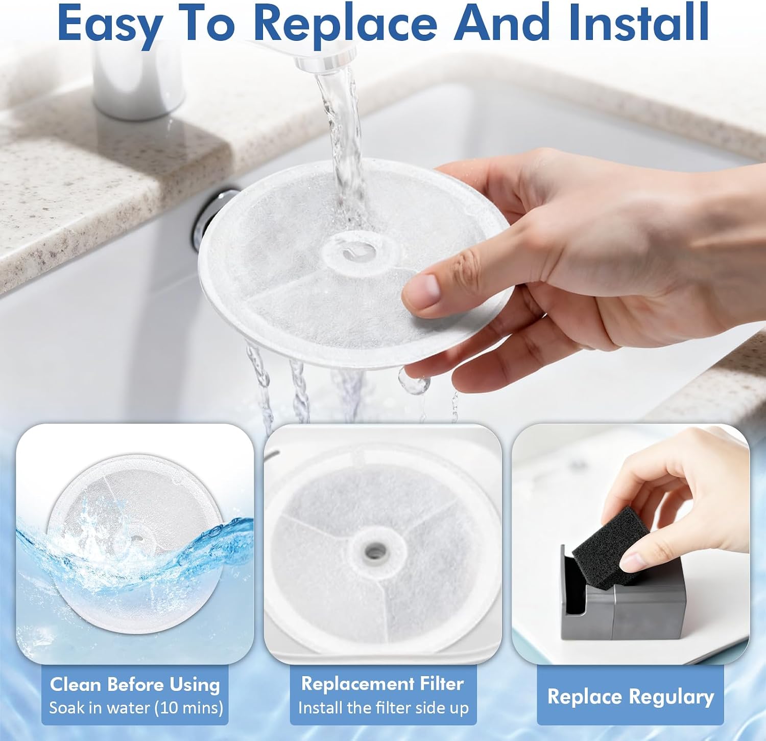 14 Pack Filter 3.0 Units Compatible with PETKIT Pet Water Fountains Eversweet 2S, 3, 3 Pro, Solo, Solo2, Solo SE