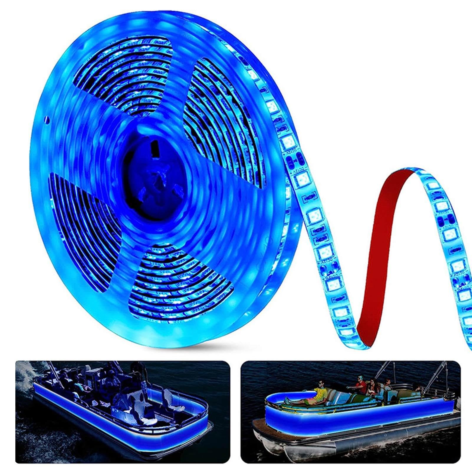Tira de luces LED para barcos,Luces LED marinas | Luces LED para barcos Tira de luz negra de 5 m/16,4 pies,Luces impermeables para yates, luces interiores decorativas para kayak, coche, barco, yate