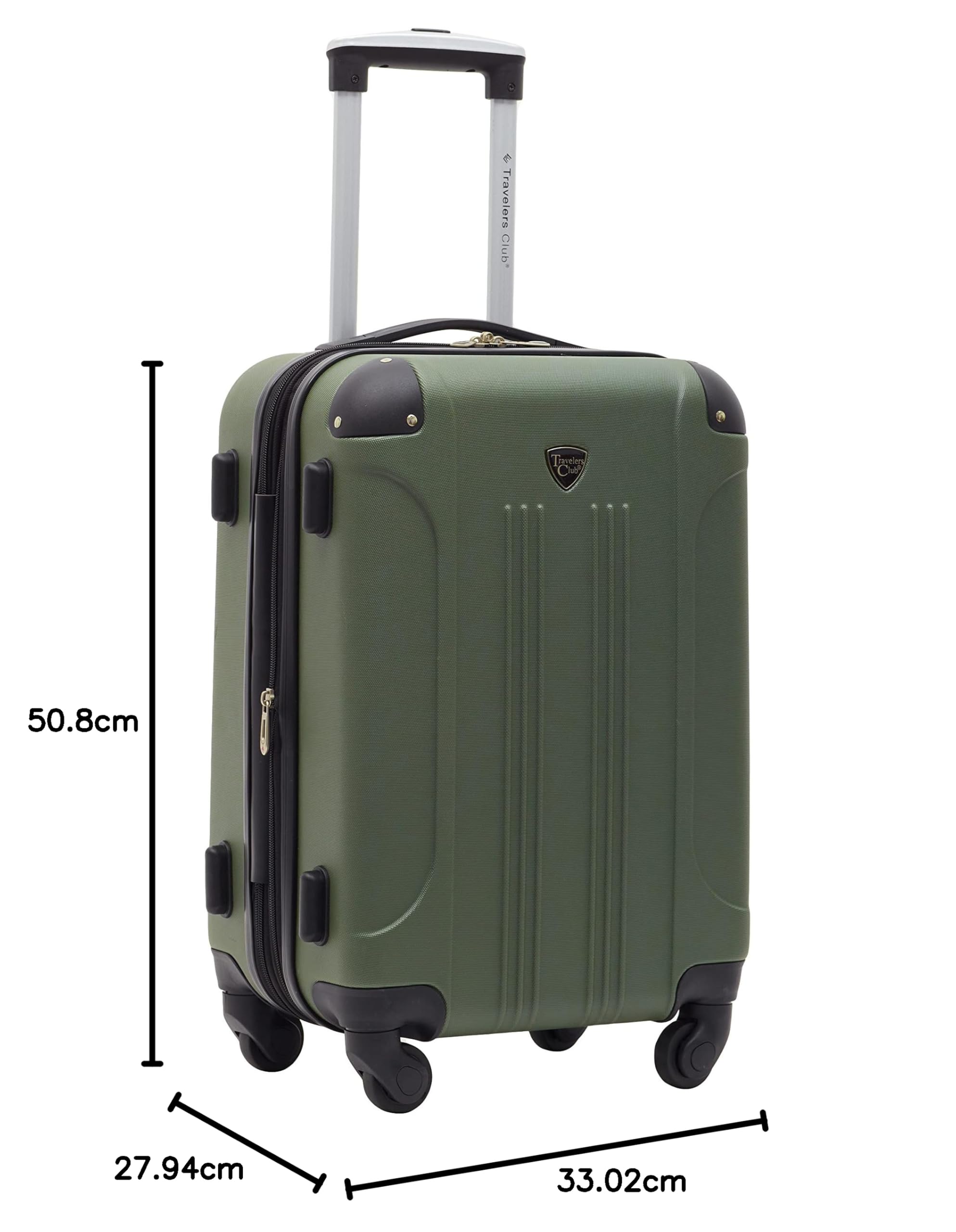 Travelers Club Chicago Hardside - Trolley espandibile con rotelle